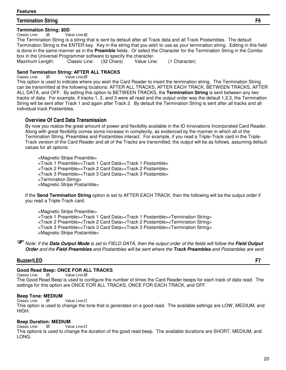 ID Innovations Classic Line Series Magnetic Stripe Readers User Manual | Page 20 / 35