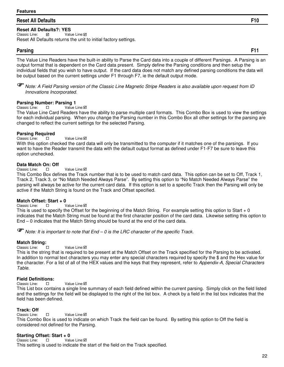 ID Innovations Classic Line Series Magnetic Stripe Readers User Manual | Page 22 / 35