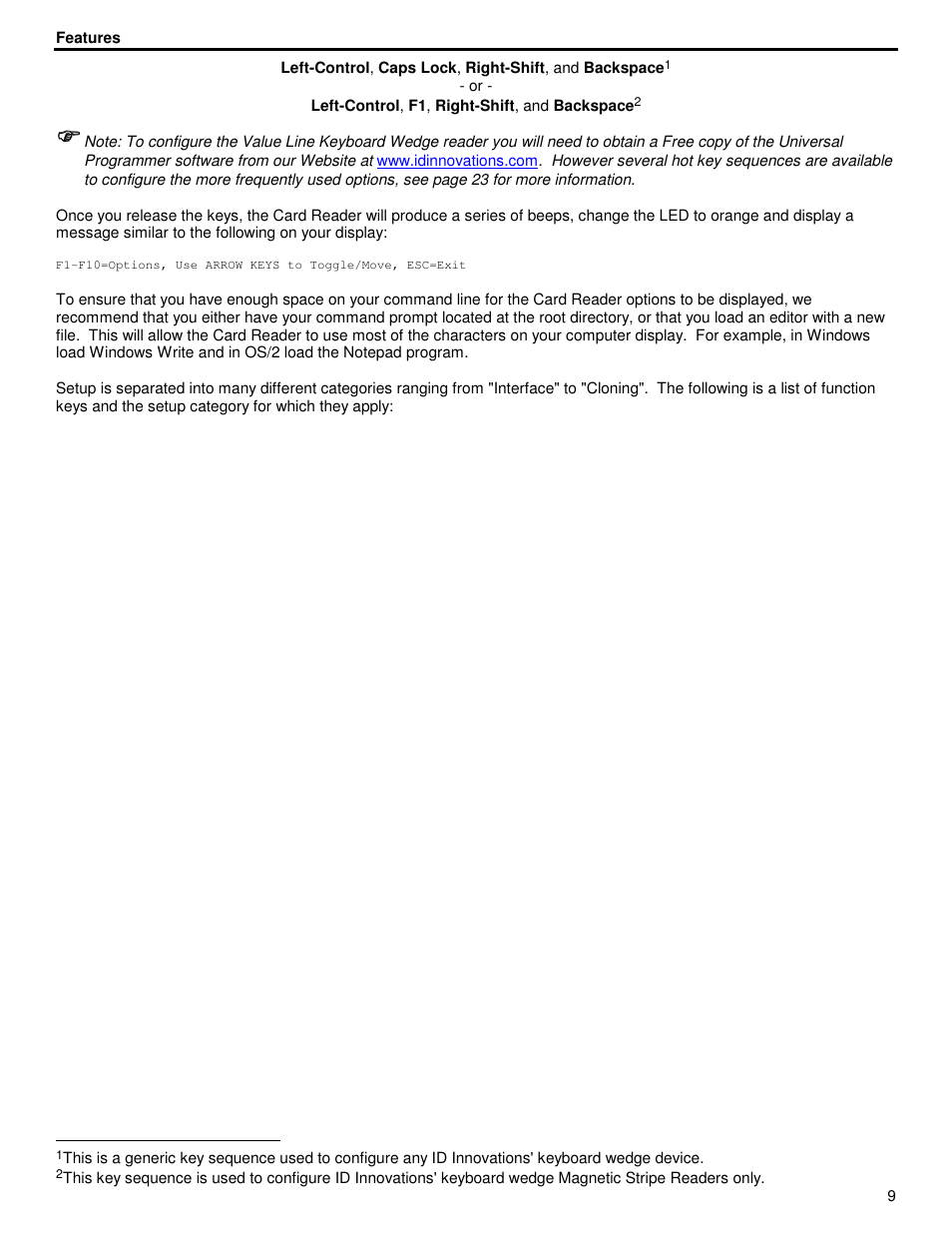 ID Innovations Classic Line Series Magnetic Stripe Readers User Manual | Page 9 / 35