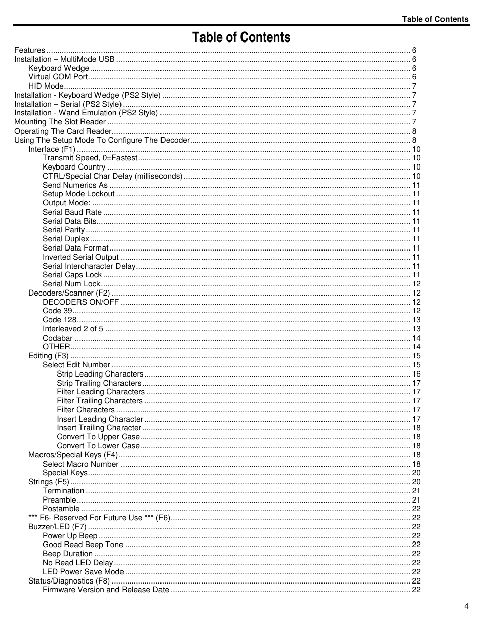 ID Innovations Bar code Slot Reader - Visible Red and Infra Red User Manual | Page 4 / 38