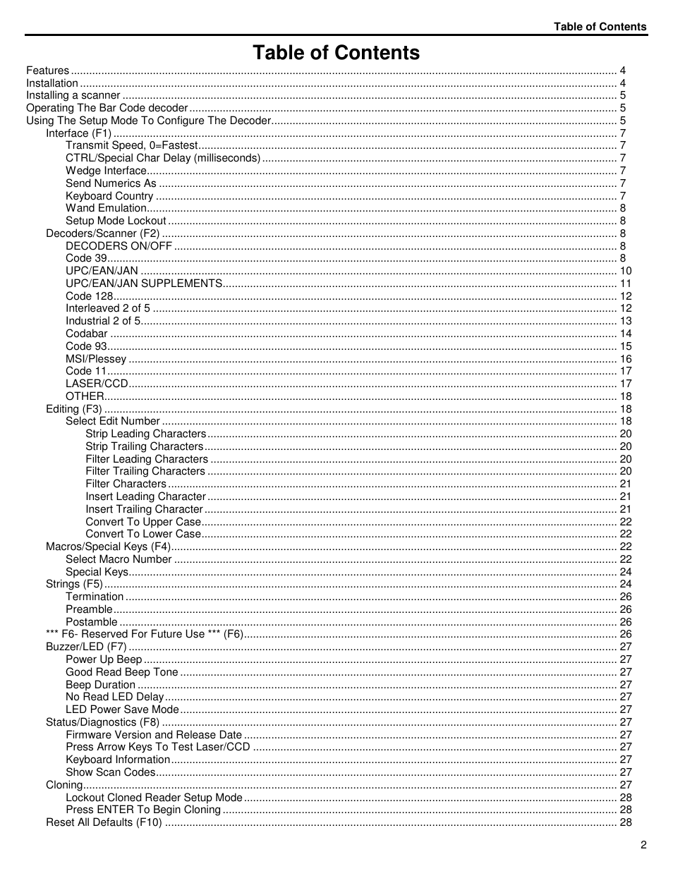 ID Innovations Bar code Mini Decoder User Manual | Page 2 / 52
