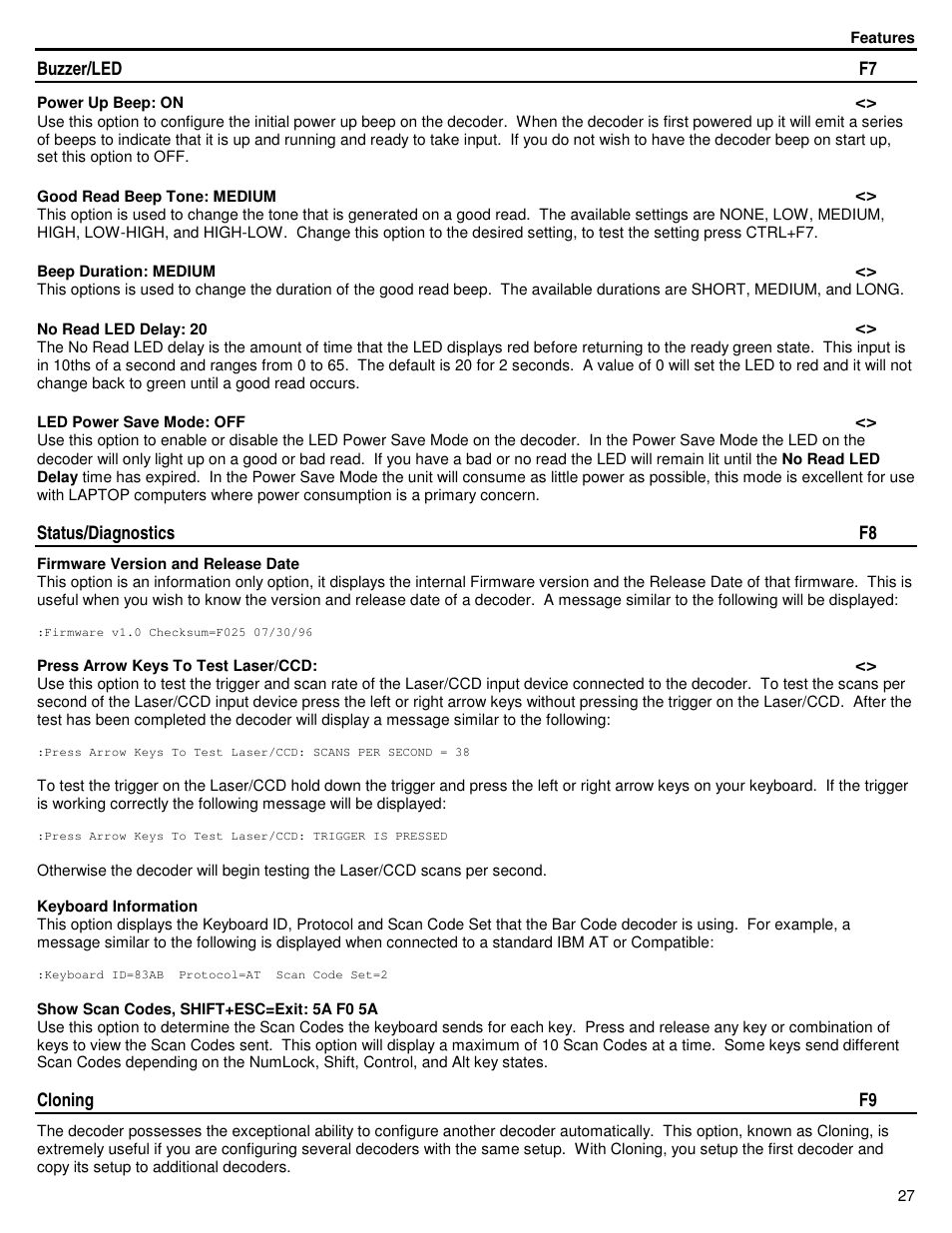 ID Innovations Bar code Mini Decoder User Manual | Page 27 / 52