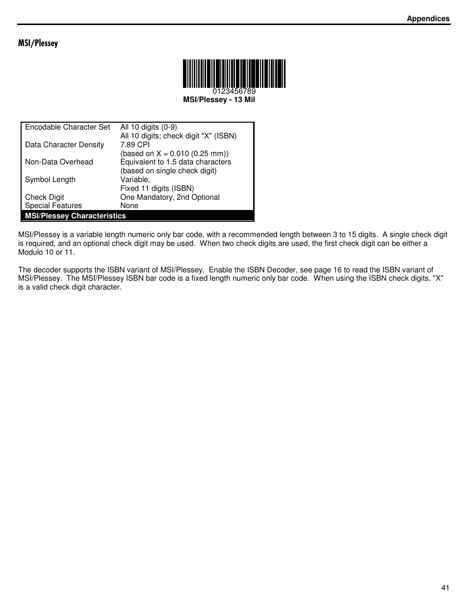 ID Innovations Bar code Mini Decoder User Manual | Page 41 / 52