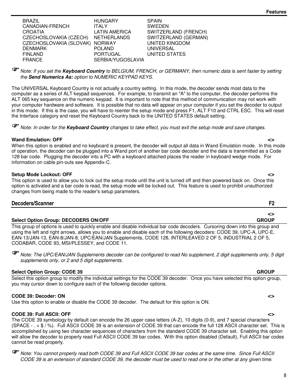 ID Innovations Bar code Mini Decoder User Manual | Page 8 / 52