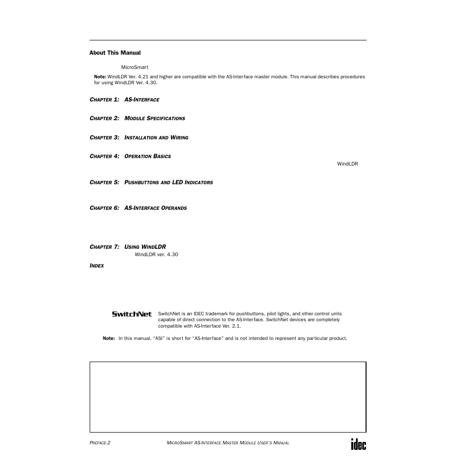 IDEC MicroSmart AS-i User Manual | Page 3 / 58