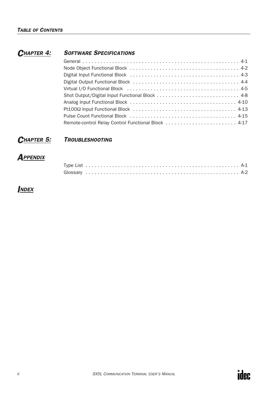 IDEC SX5L Series User Manual | Page 5 / 68