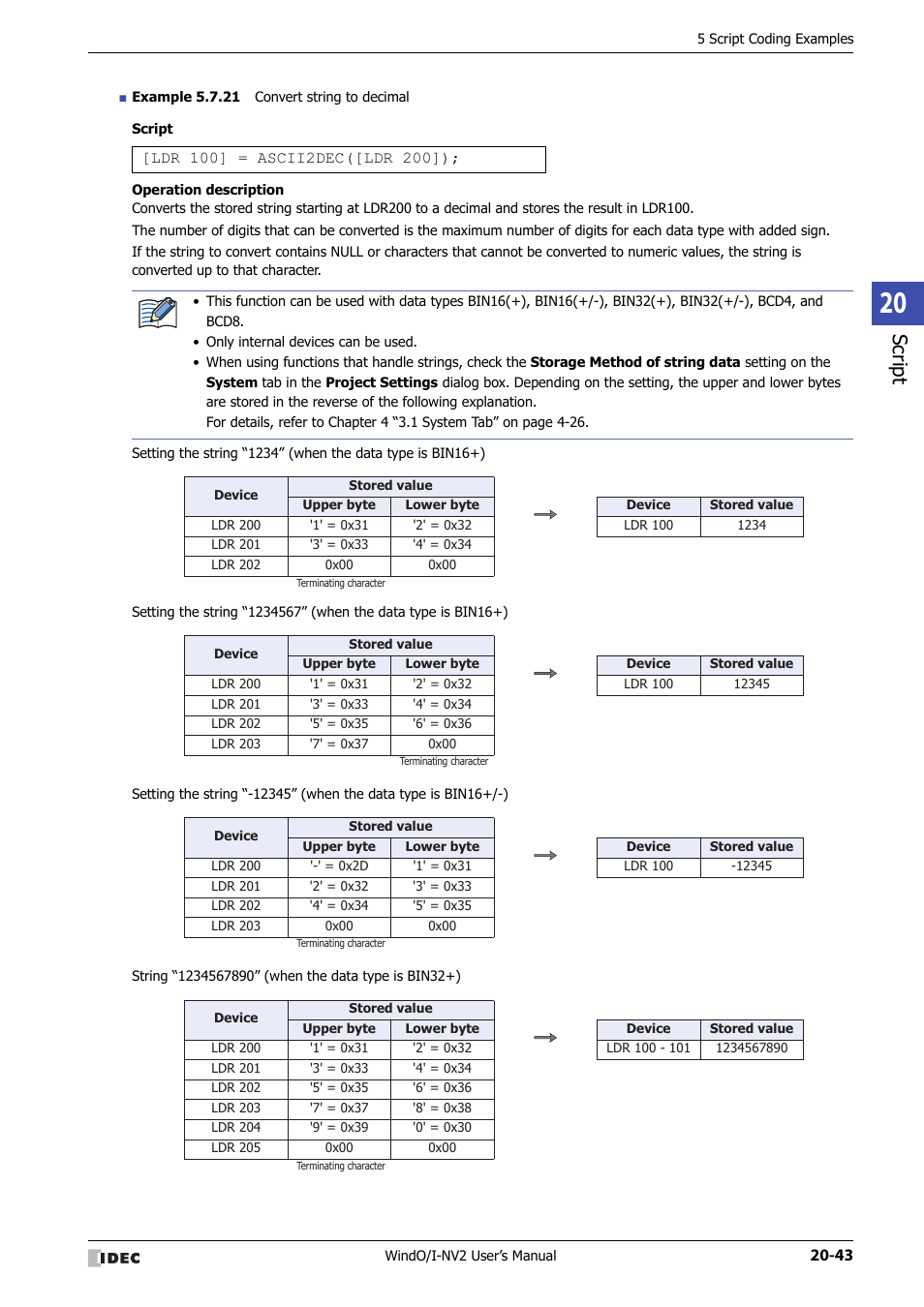 Script | IDEC High Performance Series User Manual | Page 1007 / 1448