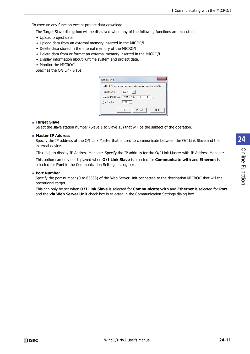 Online f unction | IDEC High Performance Series User Manual | Page 1103 / 1448