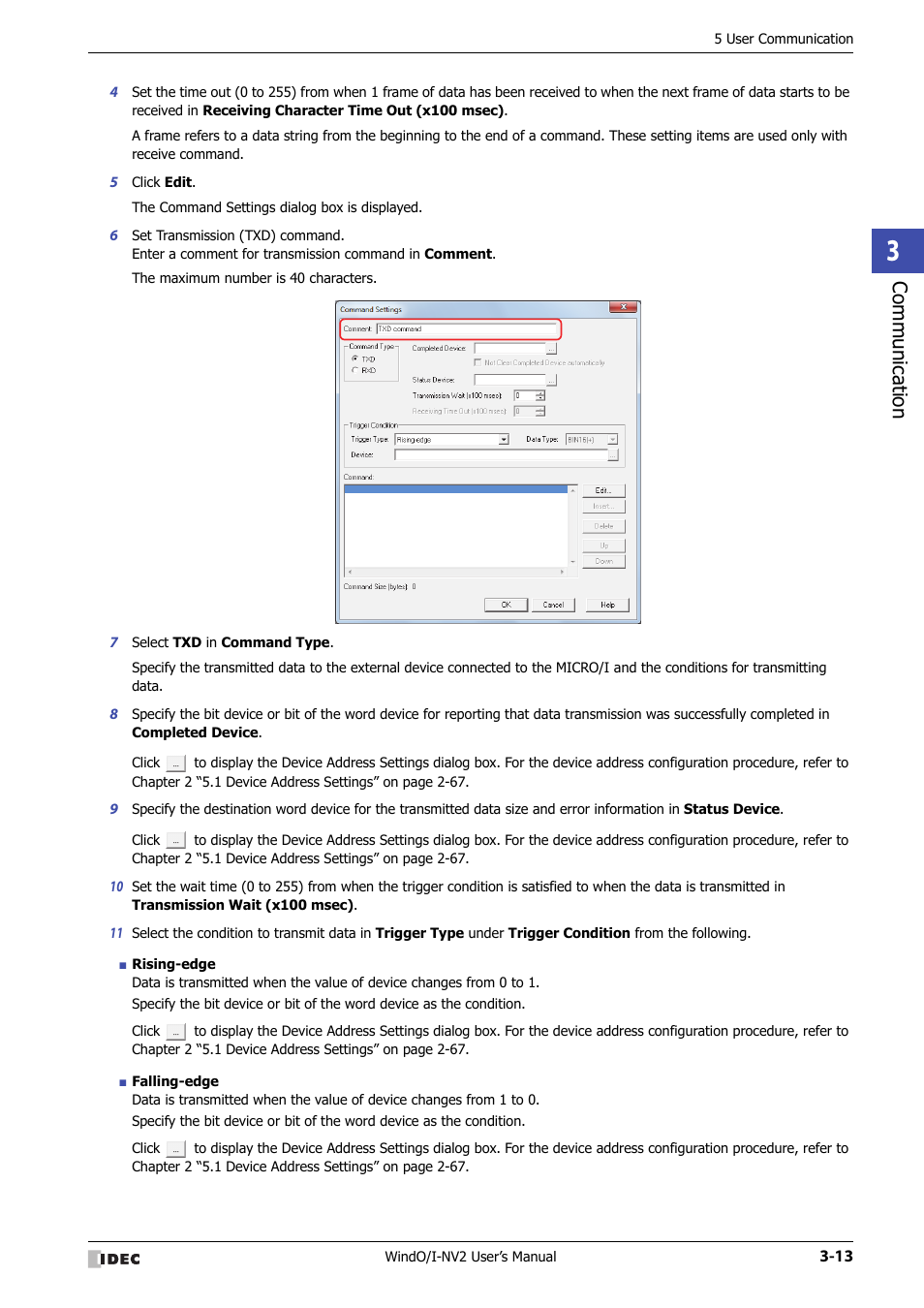 Communic ation | IDEC High Performance Series User Manual | Page 115 / 1448