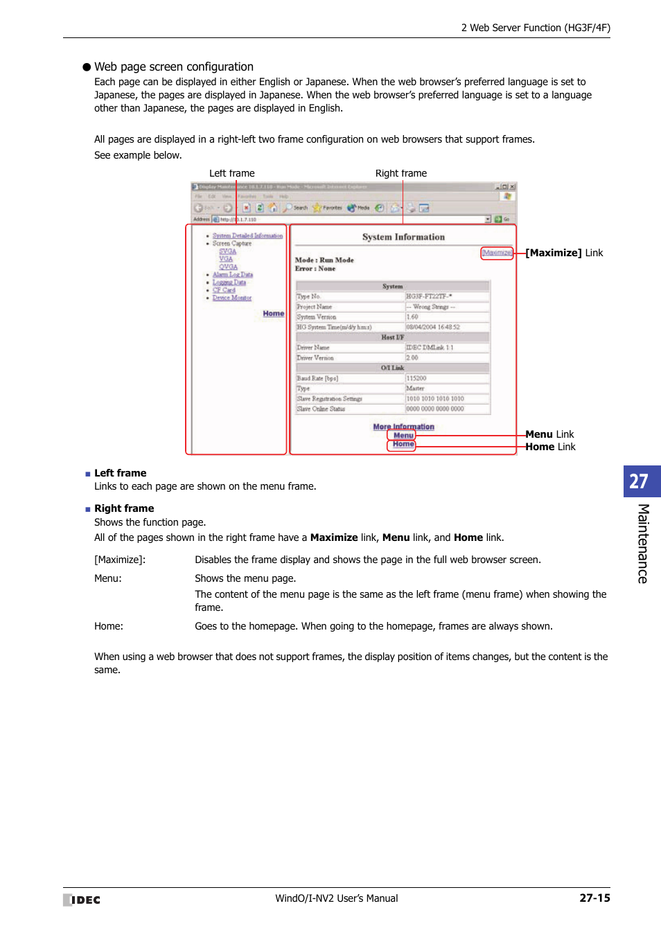Maintenance | IDEC High Performance Series User Manual | Page 1173 / 1448