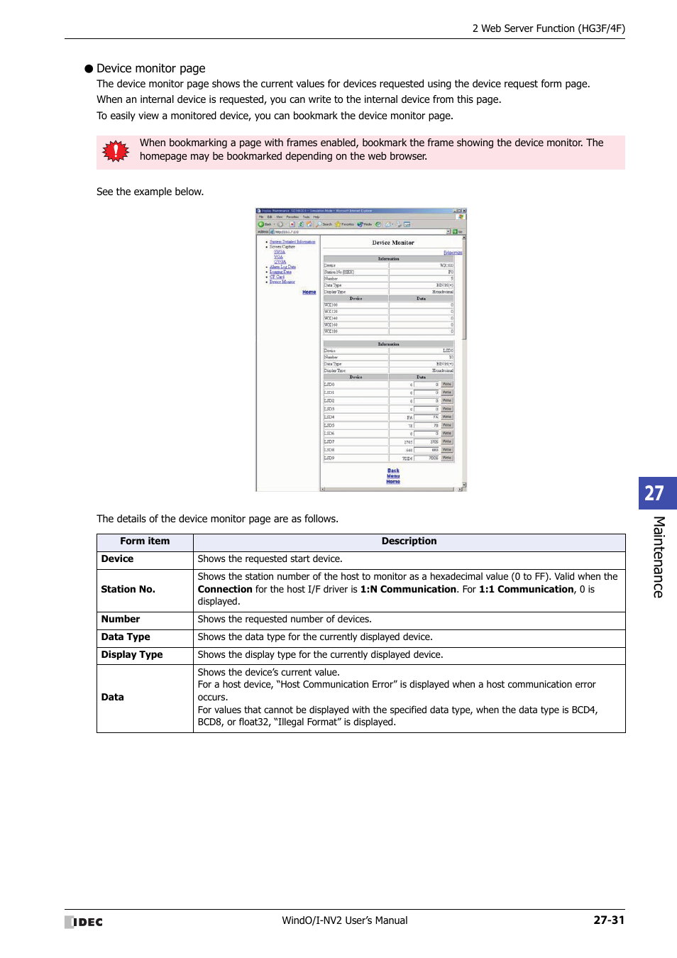 Maintenance | IDEC High Performance Series User Manual | Page 1189 / 1448