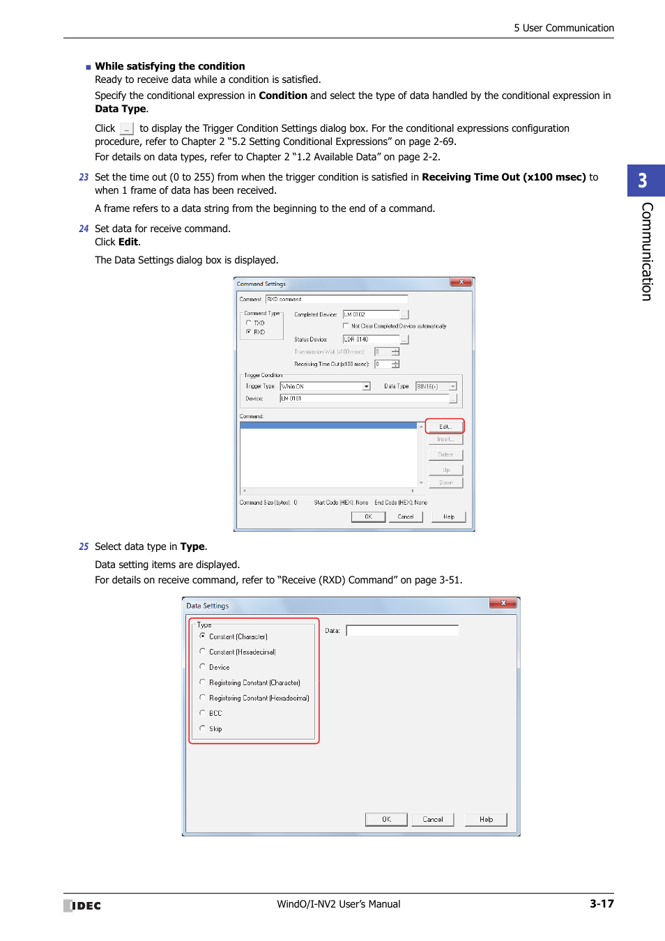 Communic ation | IDEC High Performance Series User Manual | Page 119 / 1448
