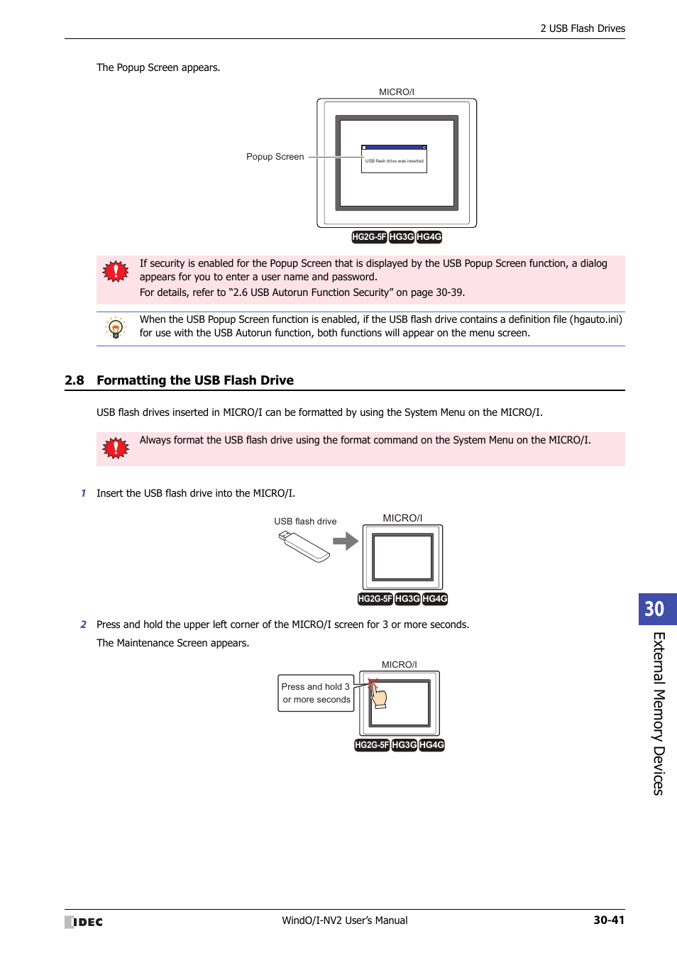 8 formatting the usb flash drive, Formatting the usb flash drive -41 | IDEC High Performance Series User Manual | Page 1285 / 1448