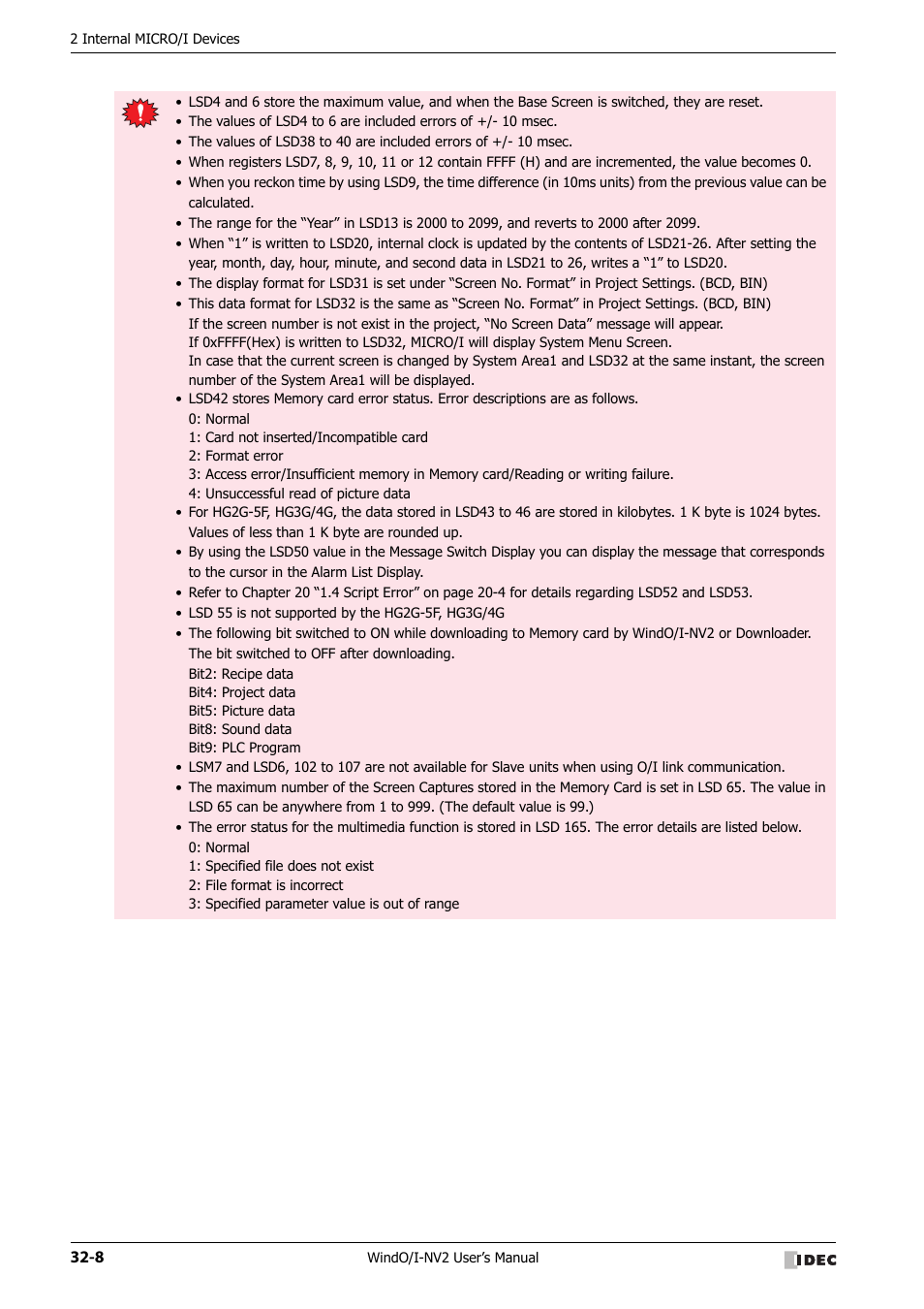 IDEC High Performance Series User Manual | Page 1300 / 1448