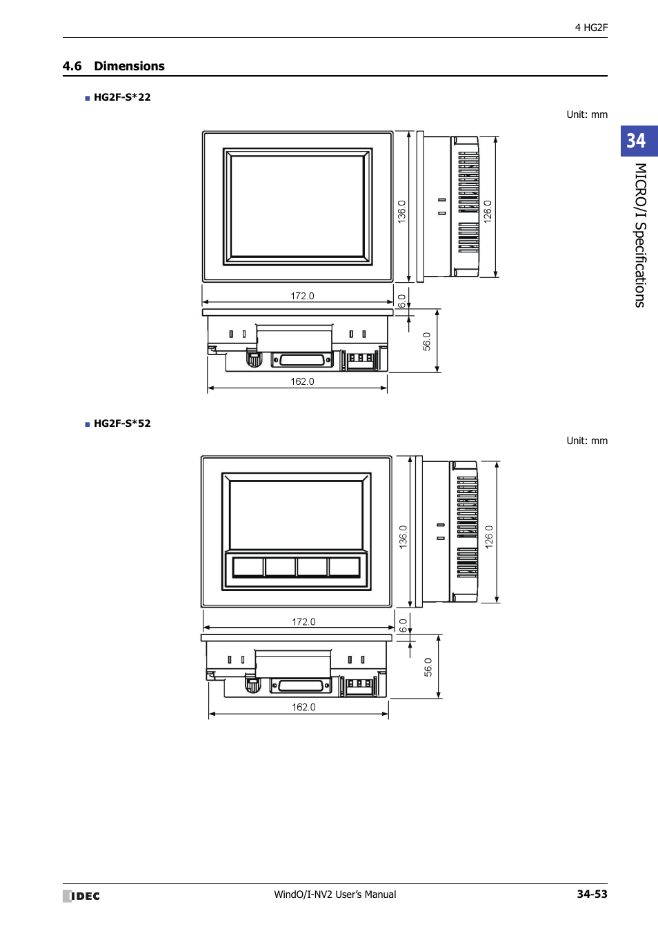 6 dimensions, Dimensions -53 | IDEC High Performance Series User Manual | Page 1369 / 1448