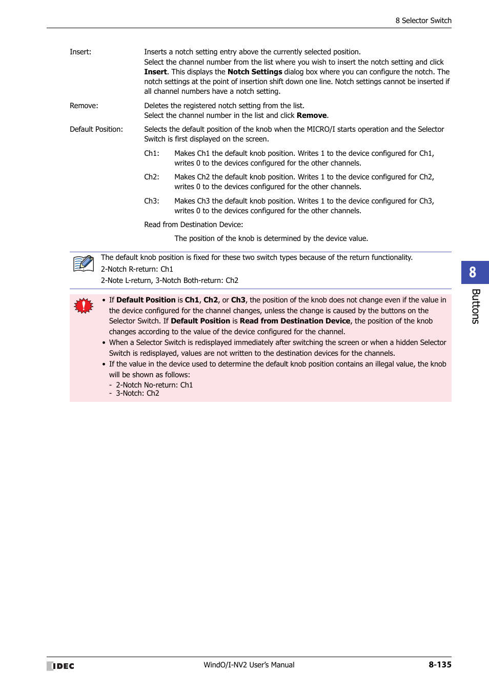 Bu tton s | IDEC High Performance Series User Manual | Page 459 / 1448