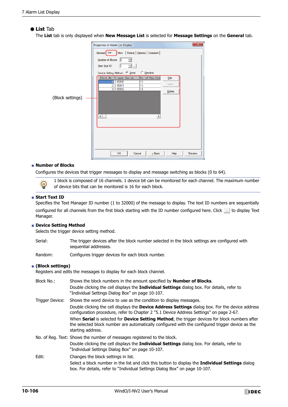 List tab | IDEC High Performance Series User Manual | Page 618 / 1448