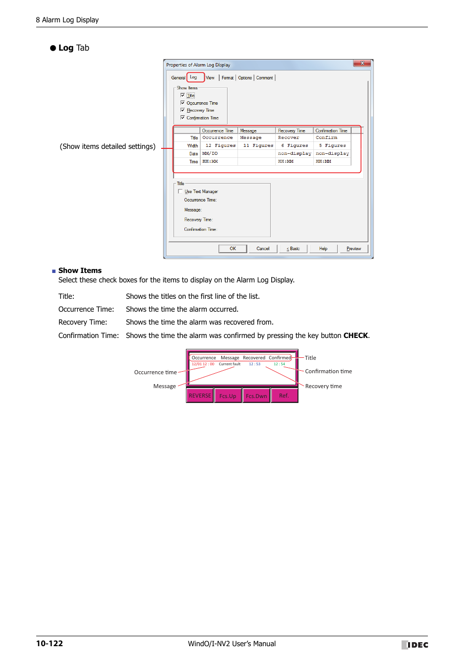 Log tab | IDEC High Performance Series User Manual | Page 634 / 1448