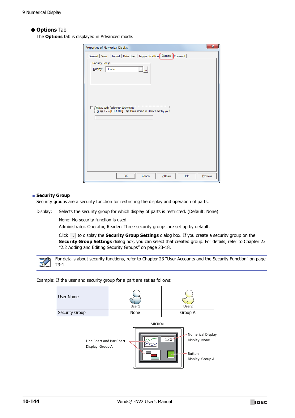 Options tab | IDEC High Performance Series User Manual | Page 656 / 1448
