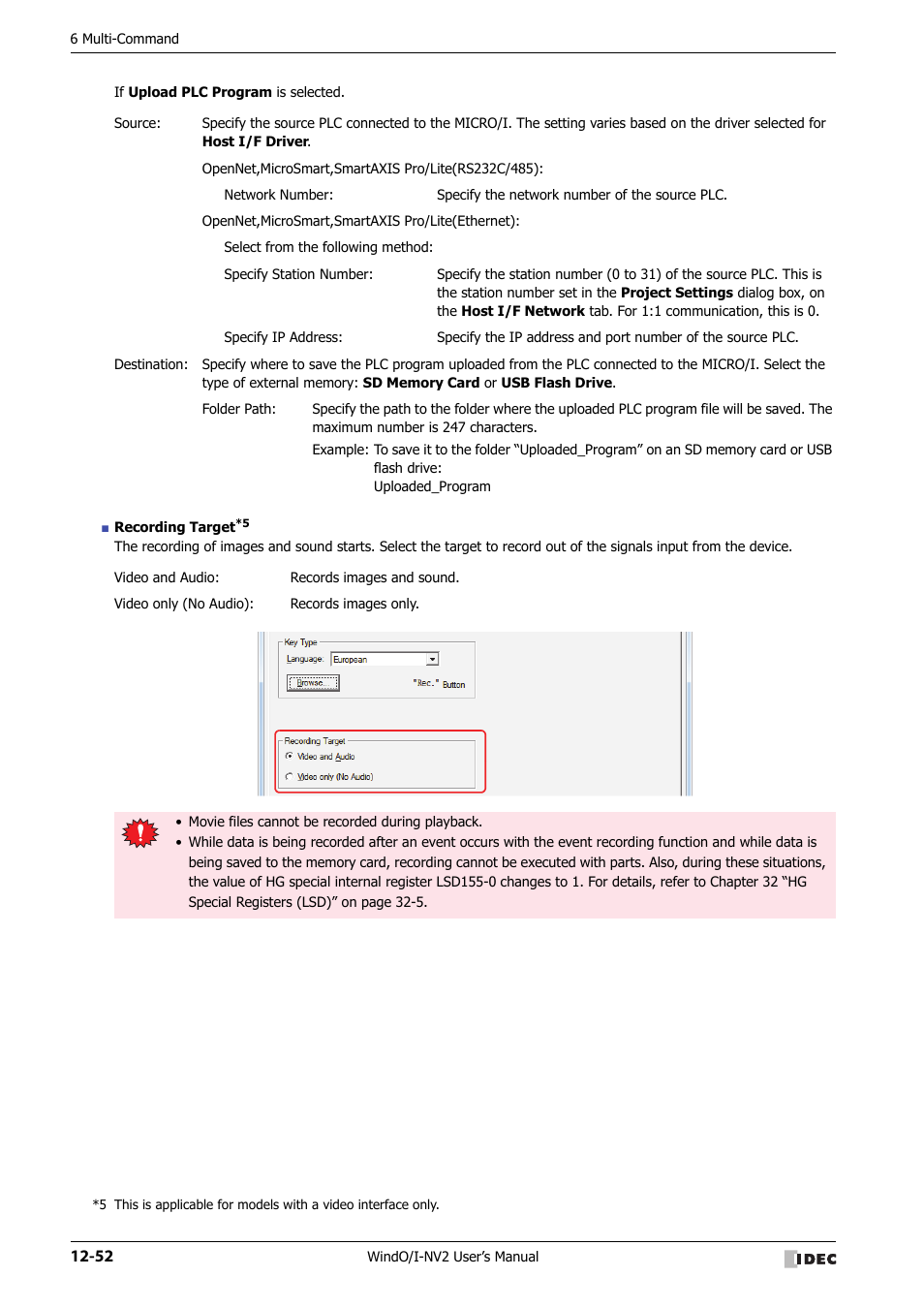 IDEC High Performance Series User Manual | Page 788 / 1448