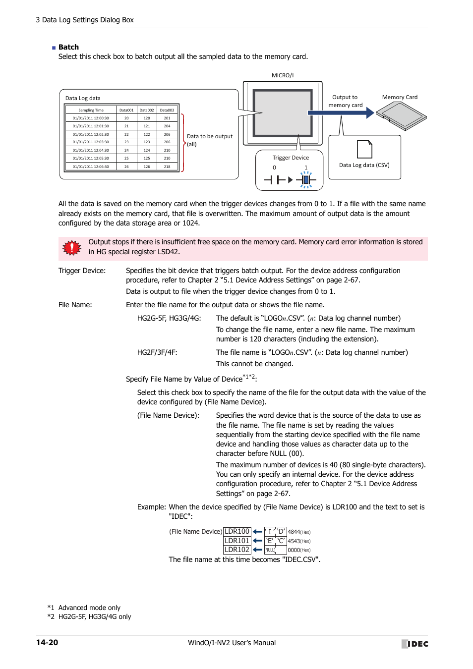 3 data log settings dialog box | IDEC High Performance Series User Manual | Page 858 / 1448
