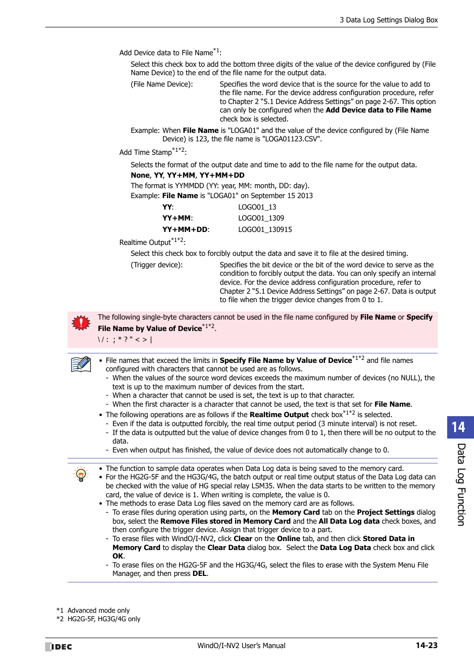 Data log function | IDEC High Performance Series User Manual | Page 861 / 1448