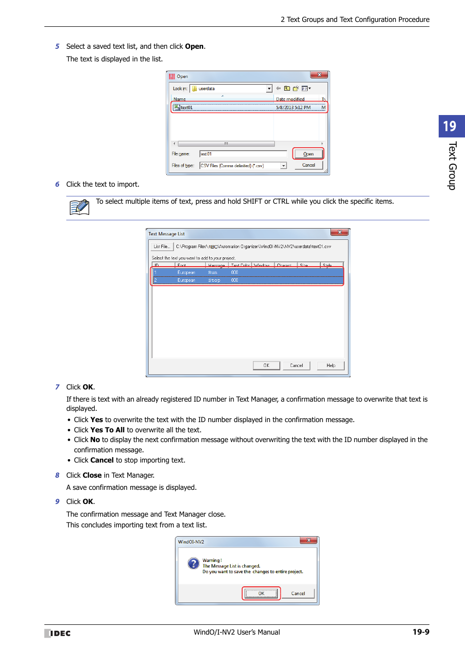 Te xt g ro up | IDEC High Performance Series User Manual | Page 957 / 1448