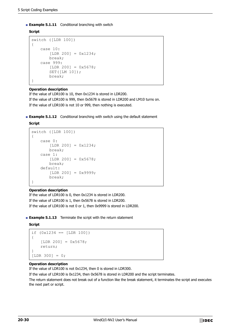 IDEC High Performance Series User Manual | Page 994 / 1448