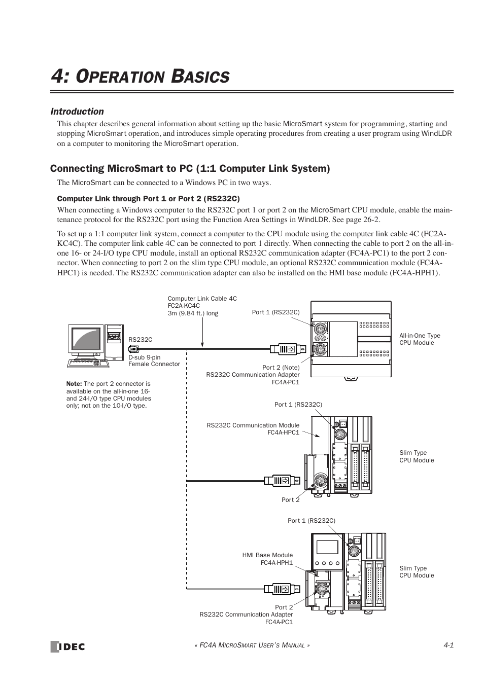 Operation basics, Peration, Asics | Introduction | IDEC MicroSmart User Manual | Page 113 / 525