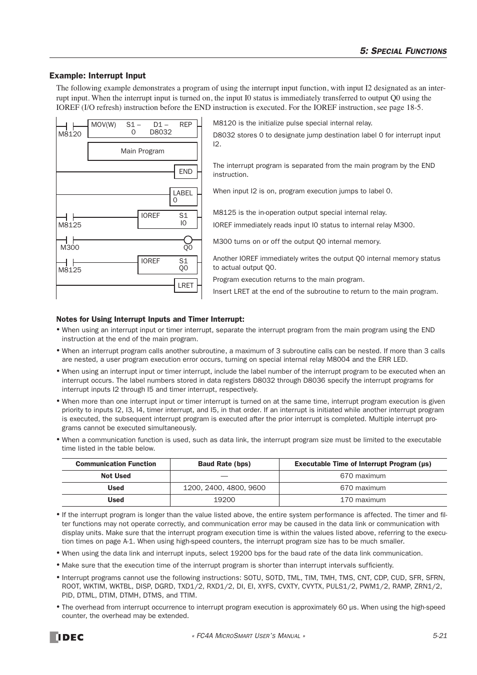 IDEC MicroSmart User Manual | Page 141 / 525
