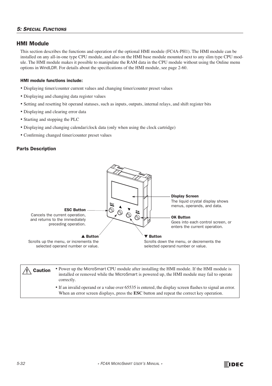 Hmi module | IDEC MicroSmart User Manual | Page 152 / 525