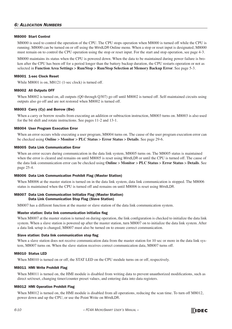 IDEC MicroSmart User Manual | Page 174 / 525