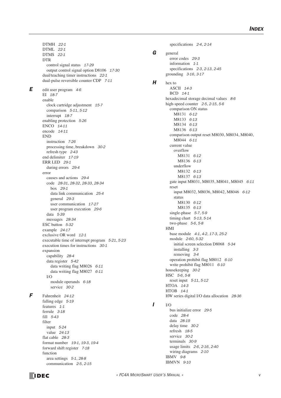 IDEC MicroSmart User Manual | Page 517 / 525