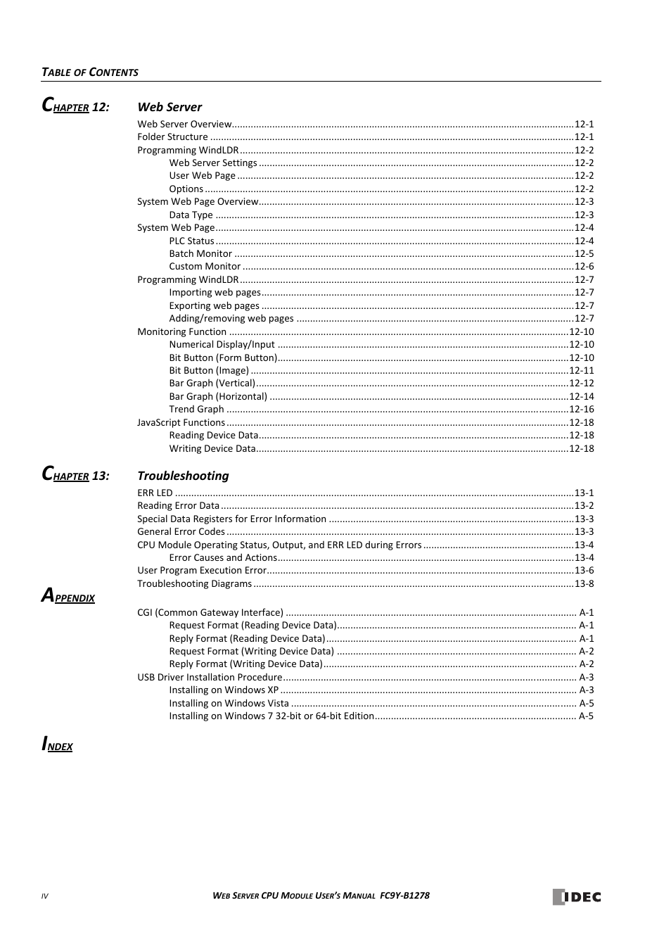IDEC MicroSmart Pentra User Manual | Page 10 / 168