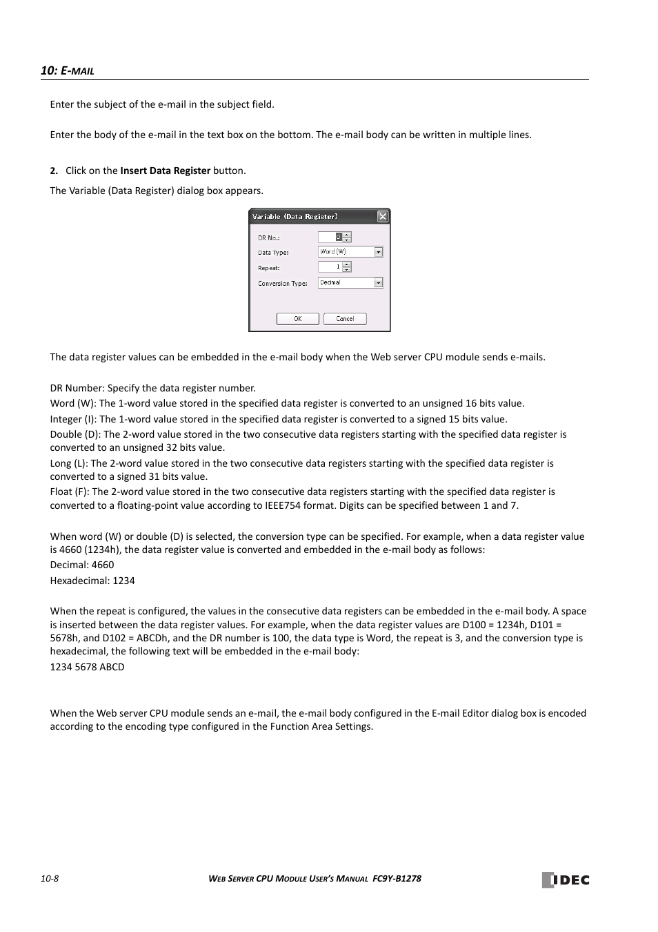 IDEC MicroSmart Pentra User Manual | Page 106 / 168