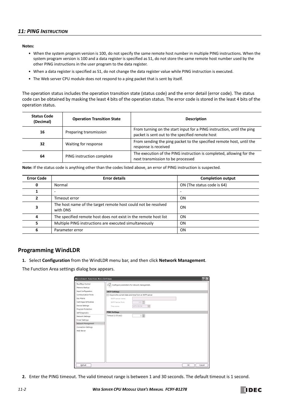 Programming windldr, Programming windldr -2, Ping i | IDEC MicroSmart Pentra User Manual | Page 108 / 168
