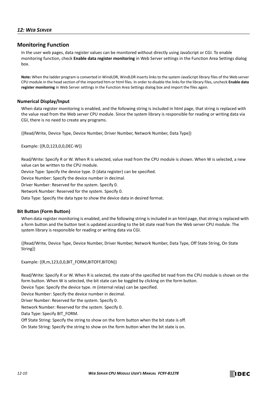 Monitoring function, Monitoring function -10 | IDEC MicroSmart Pentra User Manual | Page 118 / 168