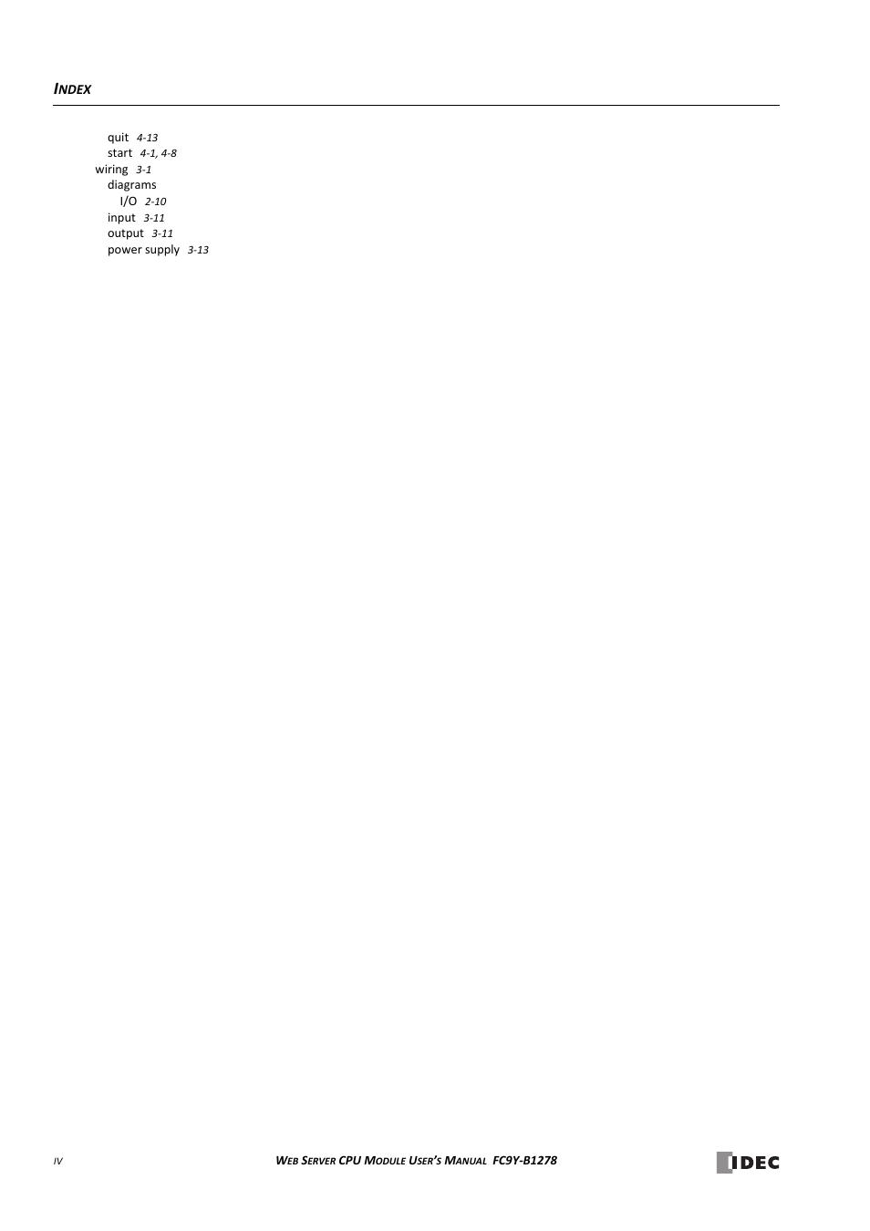 IDEC MicroSmart Pentra User Manual | Page 164 / 168