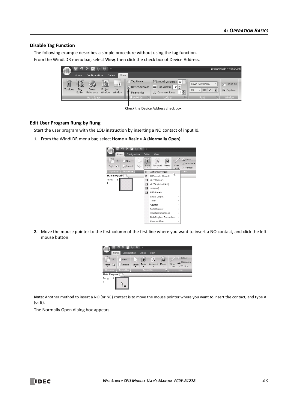 IDEC MicroSmart Pentra User Manual | Page 55 / 168