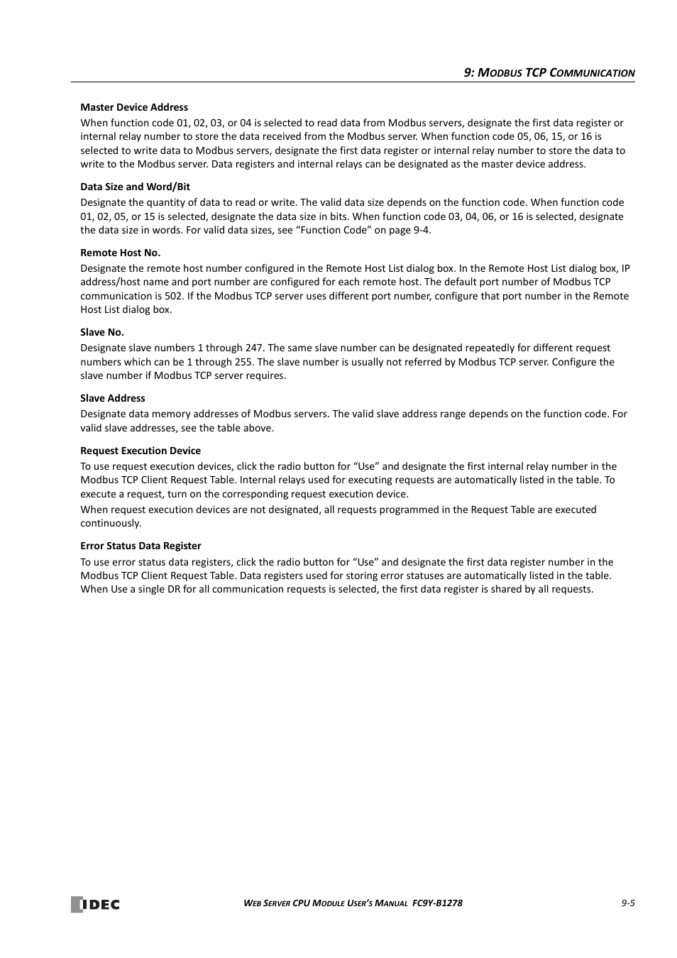 Tcp c | IDEC MicroSmart Pentra User Manual | Page 93 / 168