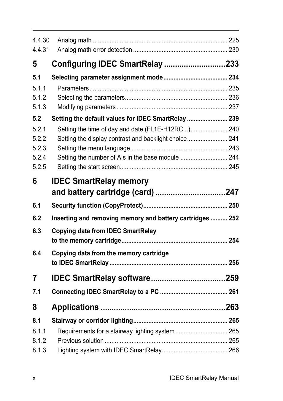 5configuring idec smartrelay, 7idec smartrelay software, 8applications | IDEC FL1E SmartRelay User Manual | Page 12 / 356
