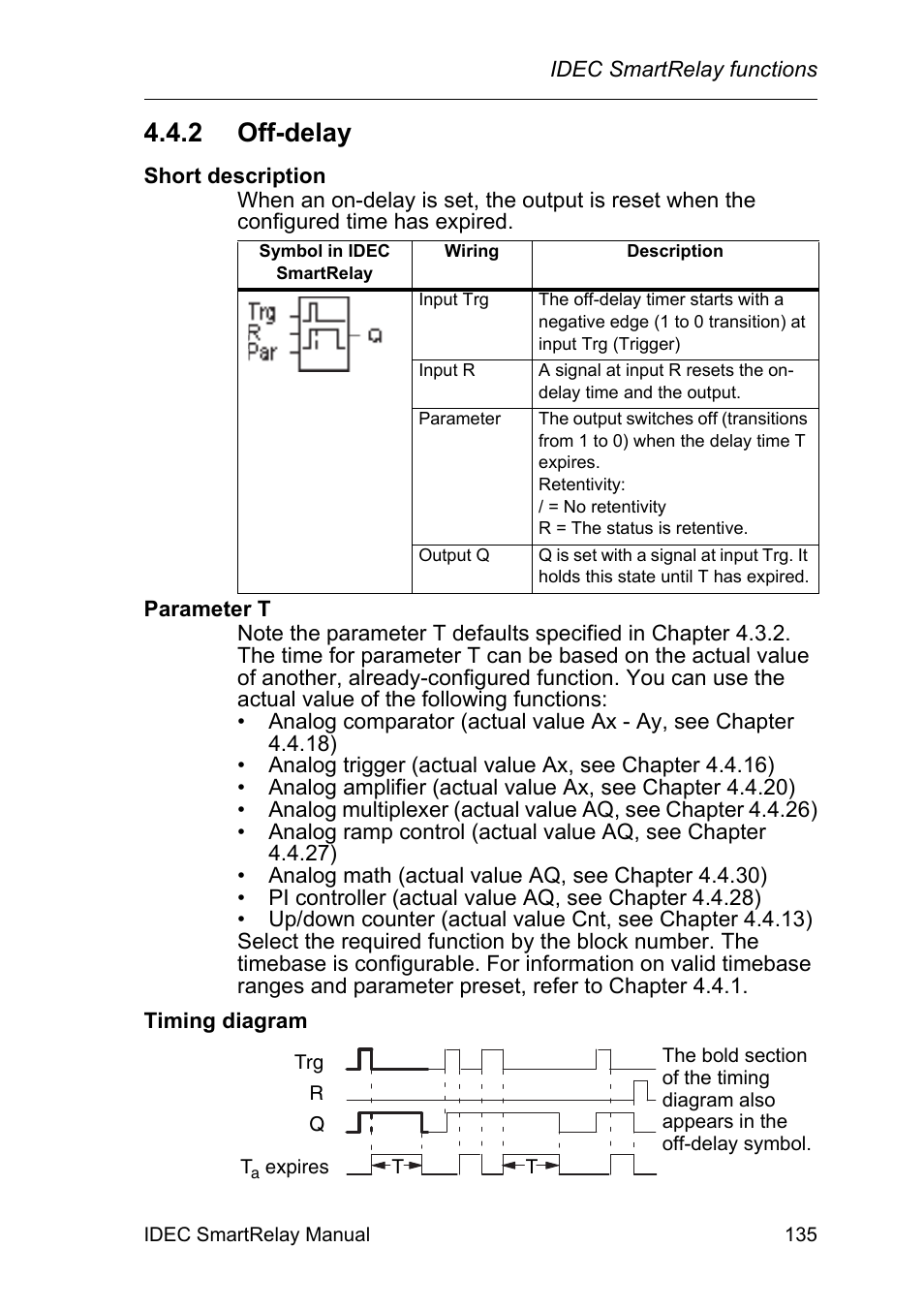 2 off-delay, Off-delay | IDEC FL1E SmartRelay User Manual | Page 149 / 356