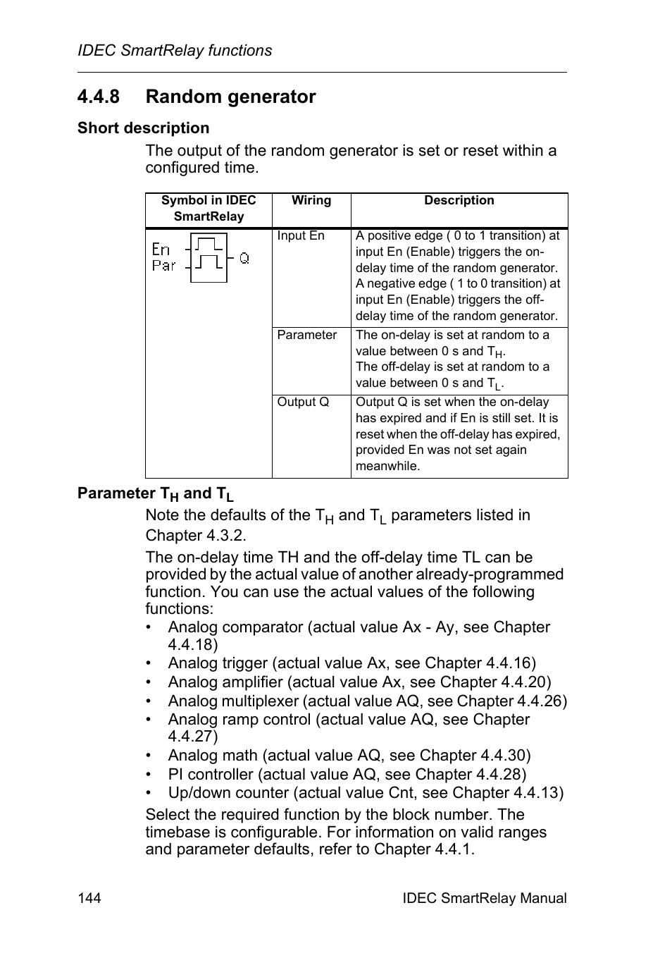 8 random generator, Random generator | IDEC FL1E SmartRelay User Manual | Page 158 / 356