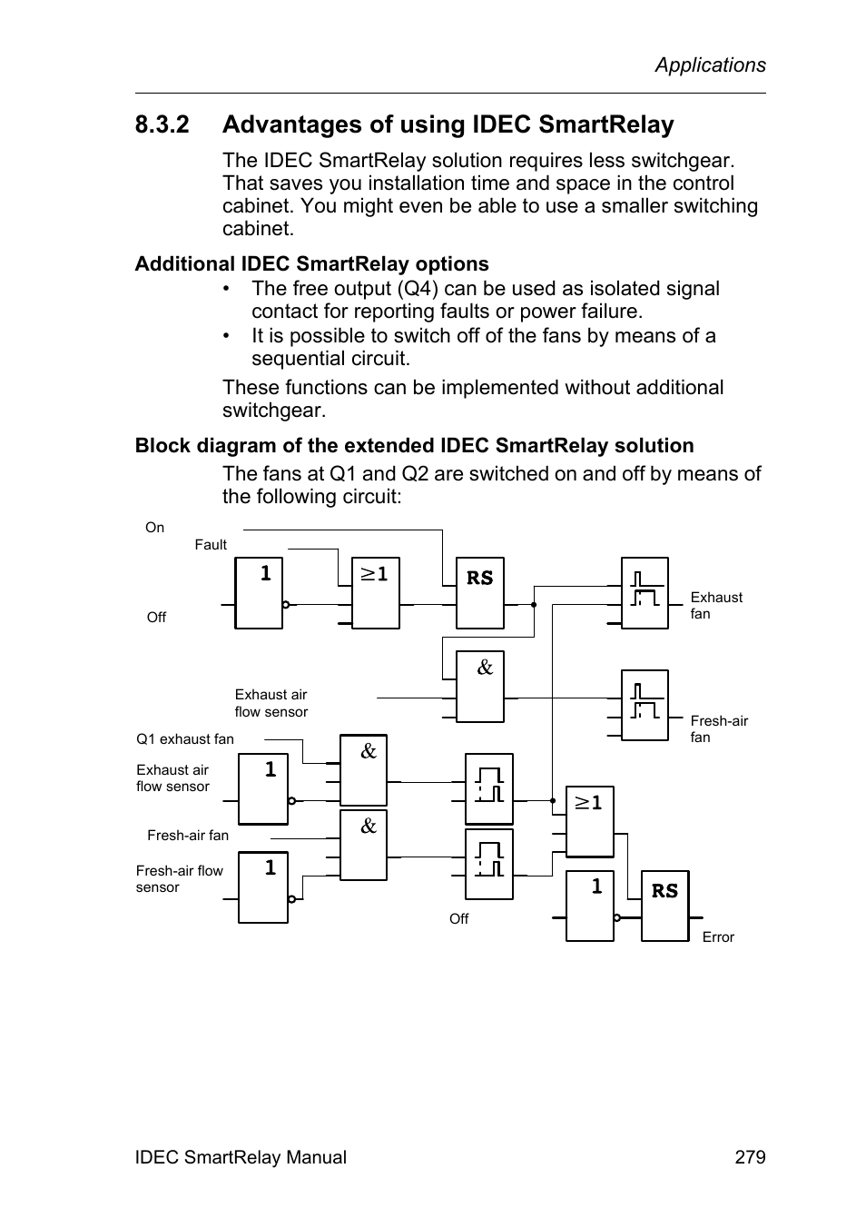 2 advantages of using idec smartrelay, Advantages of using idec smartrelay, Applications | IDEC FL1E SmartRelay User Manual | Page 293 / 356