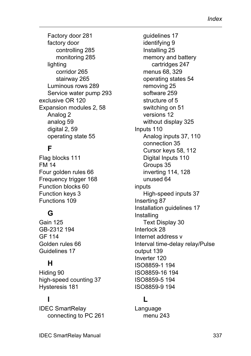 IDEC FL1E SmartRelay User Manual | Page 351 / 356
