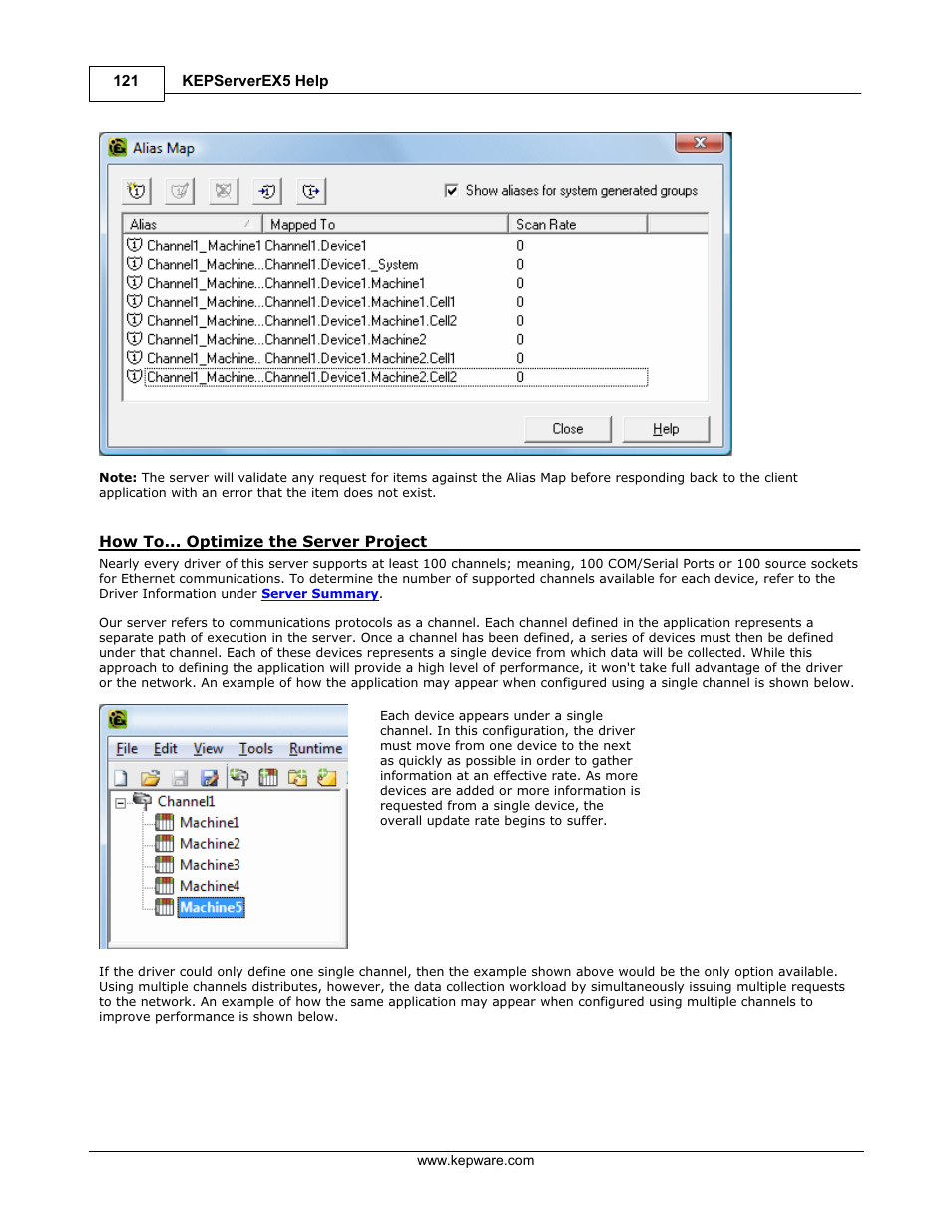 Optimize the server project | IDEC WindSRV User Manual | Page 122 / 165