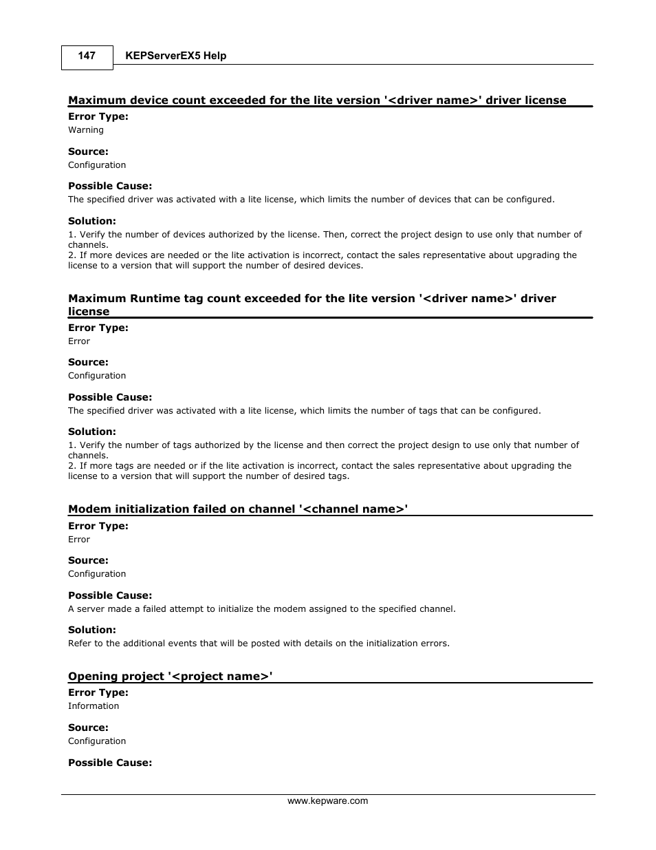 Opening project '<project name | IDEC WindSRV User Manual | Page 148 / 165