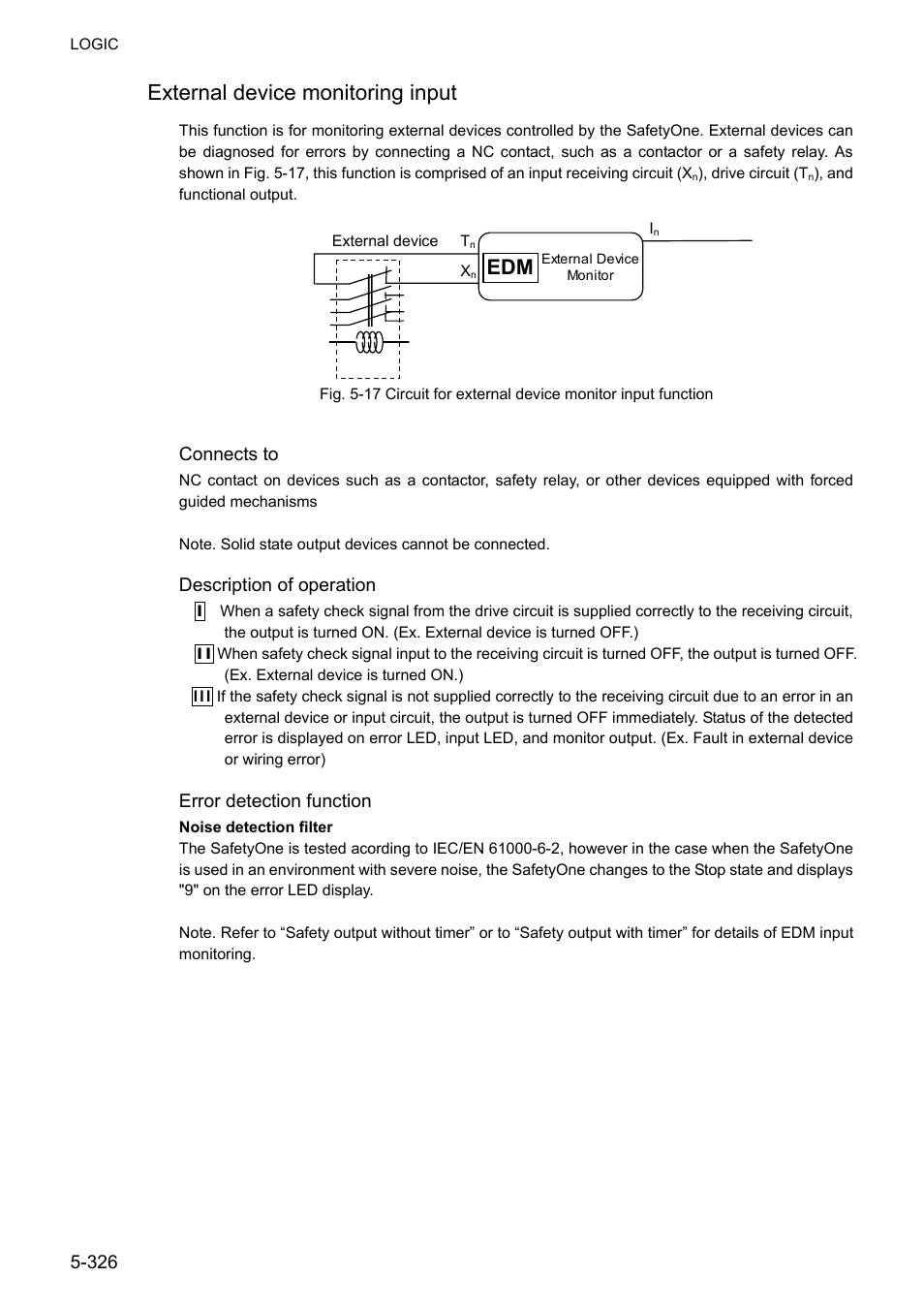 External device monitoring input | IDEC FS1A Controller User Manual | Page 374 / 400