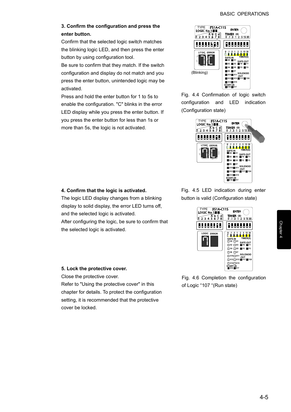 Basic operations, Chapter 4, Blinking) | IDEC FS1A Controller User Manual | Page 43 / 400