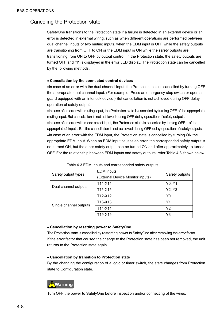 Canceling the protection state | IDEC FS1A Controller User Manual | Page 46 / 400
